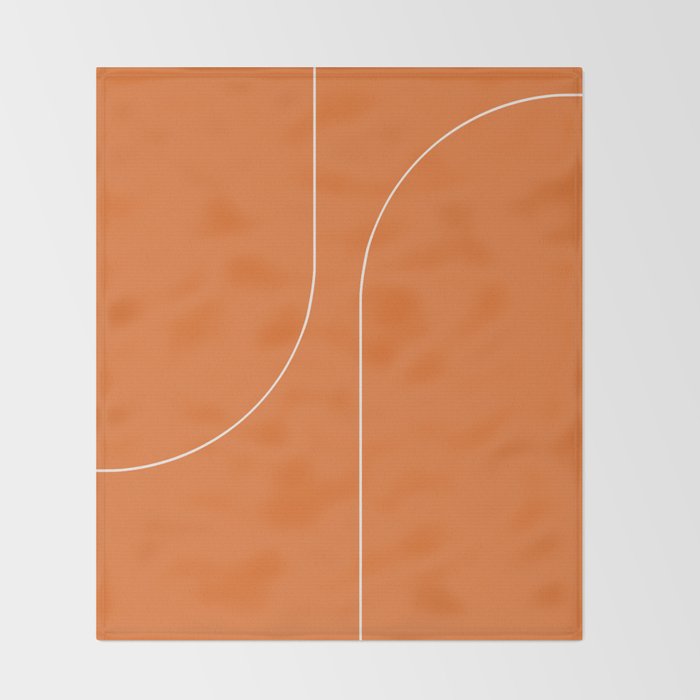 Modern Minimal Line Abstract XXV Throw Blanket Gallery Image 2