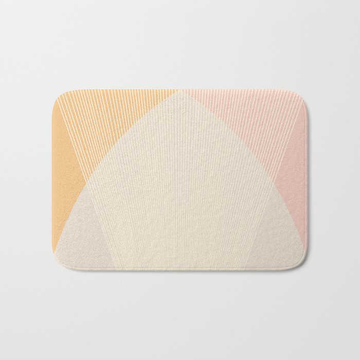 Cecilia Shapes II - Neutral Orange and Pink Bath Mat Gallery Image 1