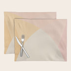 Cecilia Shapes II - Neutral Orange and Pink Placemat Gallery Image 1