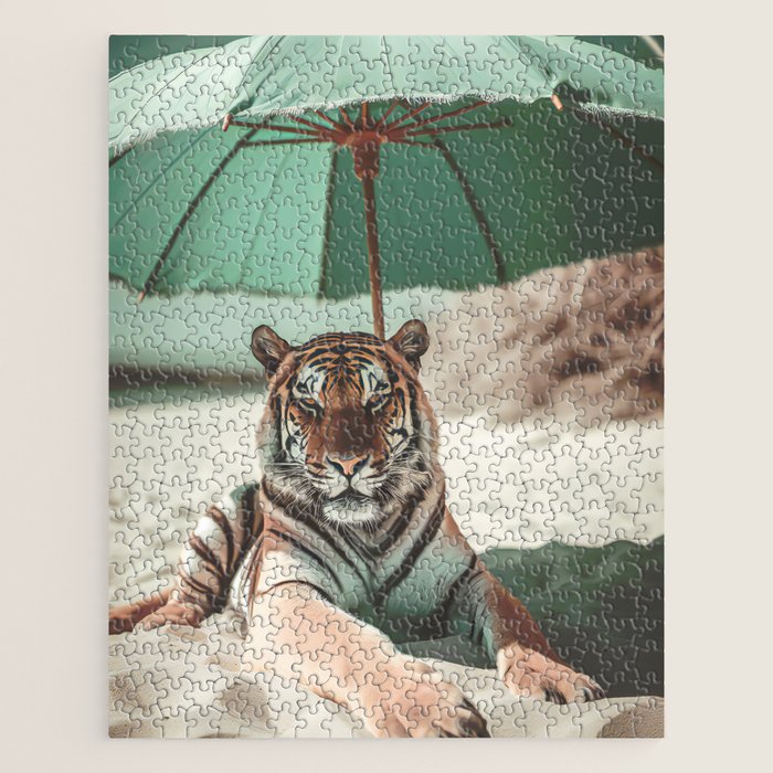 South Beach Bliss Tiger Prints Jigsaw Puzzle Gallery Image 1