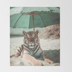 South Beach Bliss Tiger Prints Throw Blanket Gallery Image 2