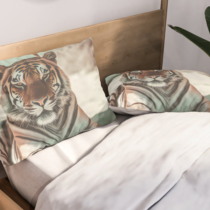 South Beach Bliss Tiger Prints Pillow Sham Gallery Image 2