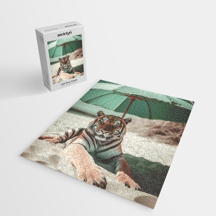 South Beach Bliss Tiger Prints Jigsaw Puzzle Gallery Image 2