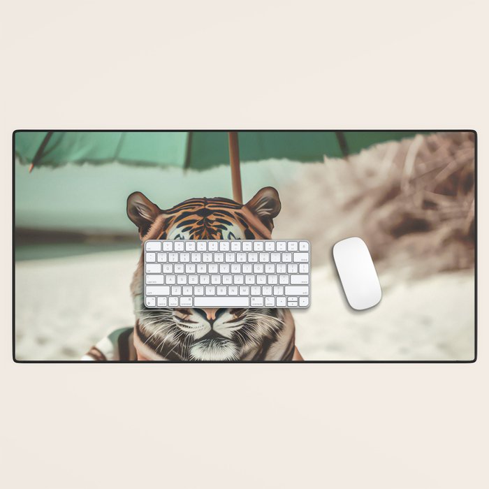 South Beach Bliss Tiger Prints Desk Mat Gallery Image 1