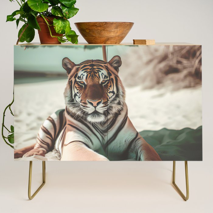South Beach Bliss Tiger Prints Credenza Gallery Image 1