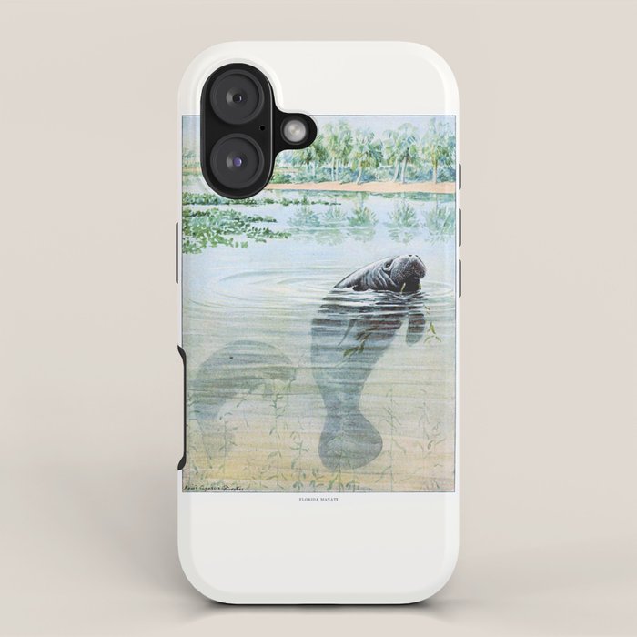 Vintage Florida Manatee iPhone Case Gallery Image 1