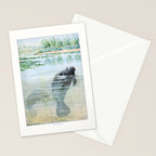 Vintage Florida Manatee Stationery Card Gallery Image 2