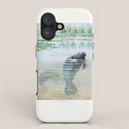 Vintage Florida Manatee iPhone Case Gallery Image 1