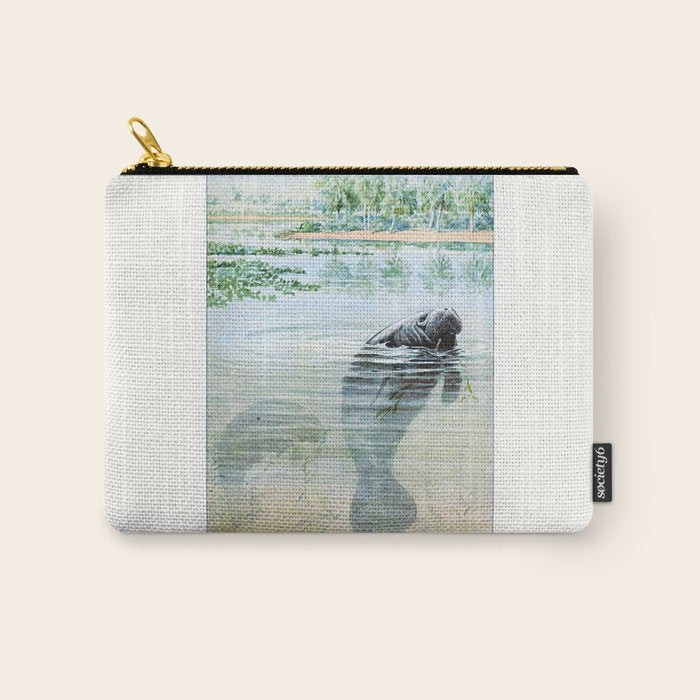 Vintage Florida Manatee Carry All Pouch Gallery Image 1