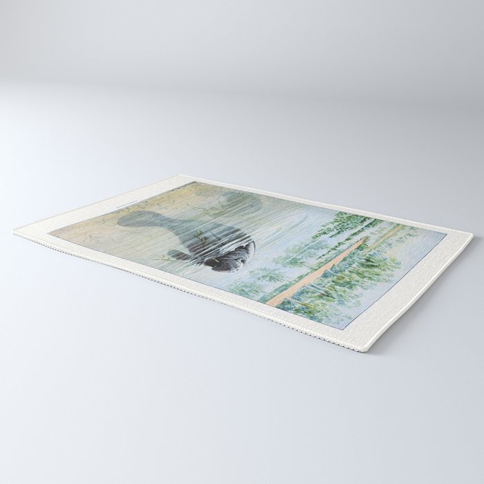 Vintage Florida Manatee Rug Gallery Image 3