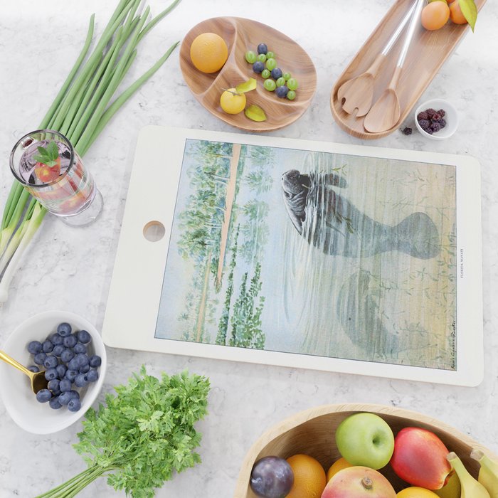 Vintage Florida Manatee Cutting Board Gallery Image 2
