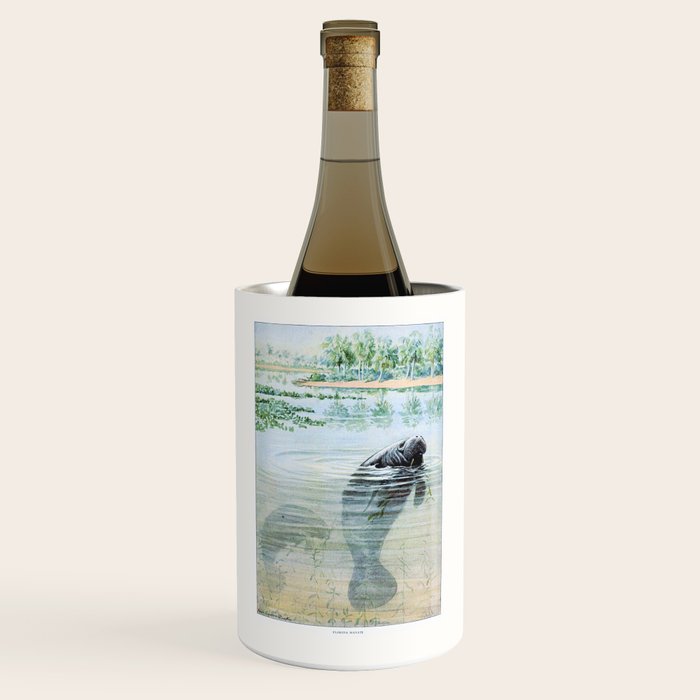 Vintage Florida Manatee Wine Chiller Gallery Image 1