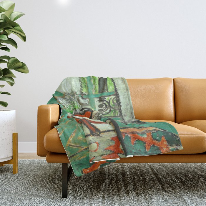 Henri Matisse The Green Room Throw Blanket Gallery Image 1