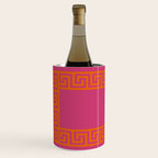 Pink Greek Key Print Wine Chiller Gallery Image 2