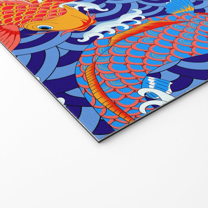 Koi fish / japanese tattoo style pattern Welcome Mat Gallery Image 2