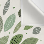 Mid-Century Green Leaves Wall Tapestry Gallery Image 3