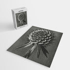 Phacelia Tanacetifolia Lacy Phacelia wonders of nature black and white photograph by Karl Blossfeldt Jigsaw Puzzle Gallery Image 2