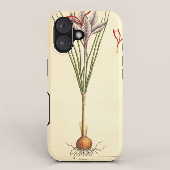 Saffron by Elizabeth Blackwell from "A Curious Herbal," 1737 (benefiting The Nature Conservancy) iPhone Case Gallery Image 1