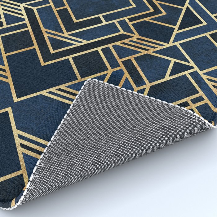Art Deco Fancy Blue Rug Gallery Image 4