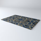 Art Deco Fancy Blue Rug Gallery Image 3