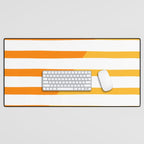 Beach Stripes Orange Yellow Desk Mat Gallery Image 1