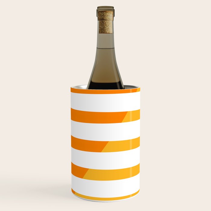 Beach Stripes Orange Yellow Wine Chiller Gallery Image 1