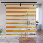 Beach Stripes Orange Yellow Wall Mural Gallery Image 1