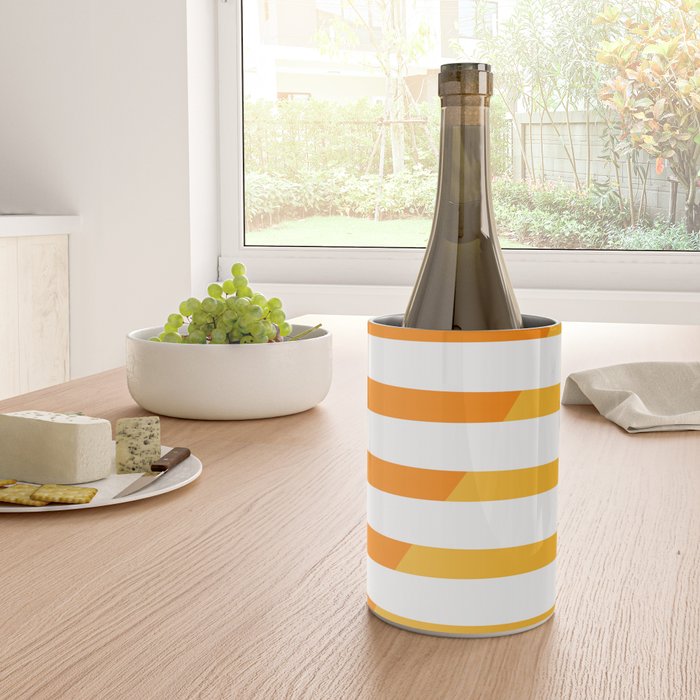 Beach Stripes Orange Yellow Wine Chiller Gallery Image 4