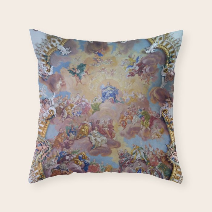 Bartolomeo Altomonte Ceiling fresco Wilhering Abbey Throw Pillow Gallery Image 6