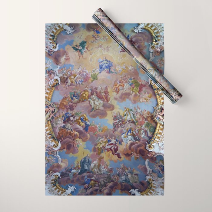 Bartolomeo Altomonte Ceiling fresco Wilhering Abbey Wrapping Paper Gallery Image 1