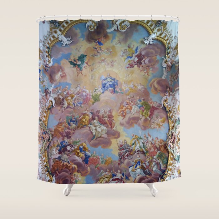 Bartolomeo Altomonte Ceiling fresco Wilhering Abbey Shower Curtain Gallery Image 1