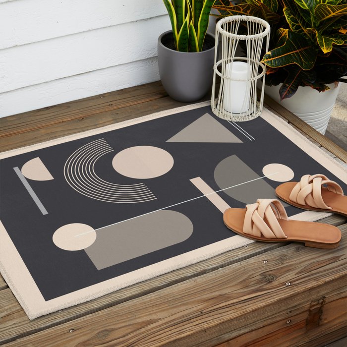 Abstract Geometric Shapes 77 Outdoor Rug Gallery Image 2
