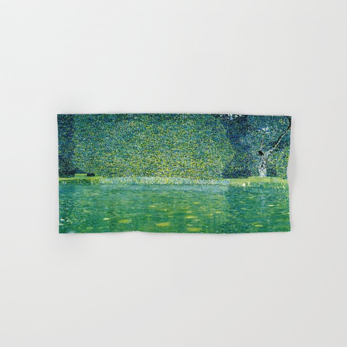 Gustav Klimt , Pond of Schloss Kammer on Attersee Bath Towel Gallery Image 1