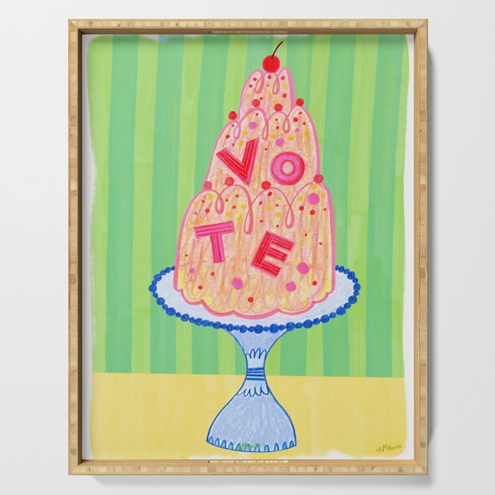 Mold the Future & Vote in Lime Green Serving Tray Gallery Image 1