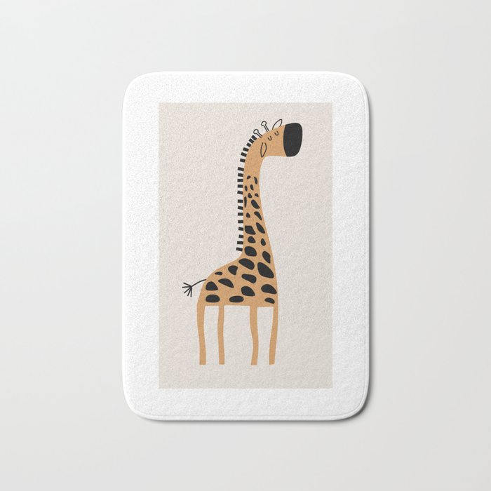 Nursery Wall Art, Safari Nursery Prints, Neutral Nursery Decor, Giraffe  Print Bath Mat Gallery Image 1