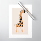 Nursery Wall Art, Safari Nursery Prints, Neutral Nursery Decor, Giraffe  Print Wrapping Paper Gallery Image 1