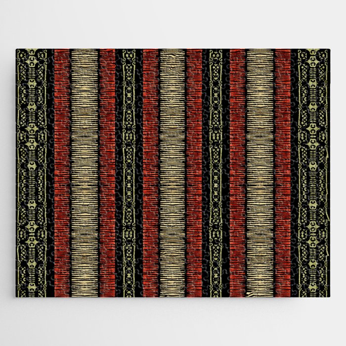 Mud Cloth Tribal Pattern 02 Jigsaw Puzzle Gallery Image 1