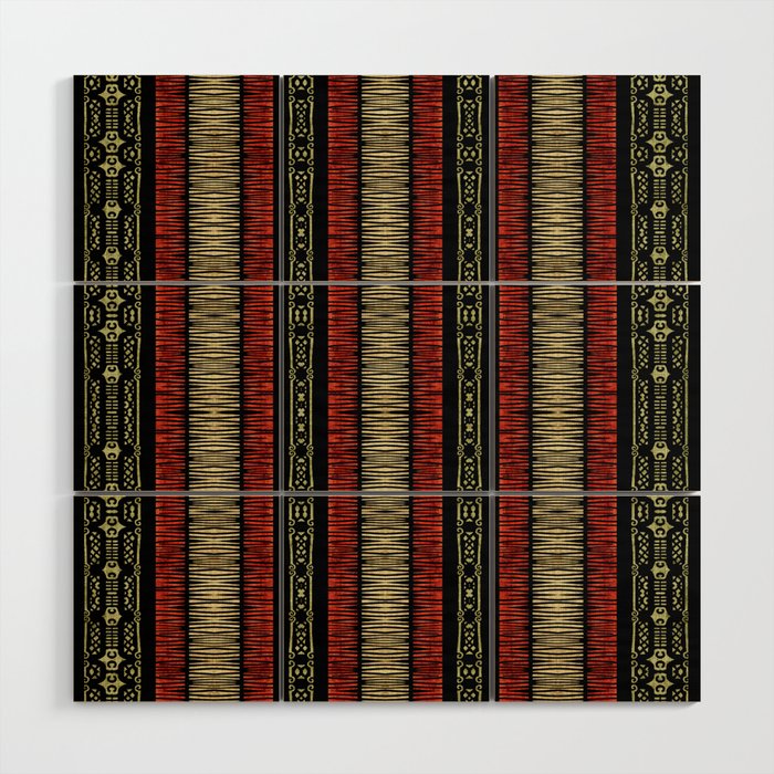 Mud Cloth Tribal Pattern 02 Wood Wall Art Gallery Image 1