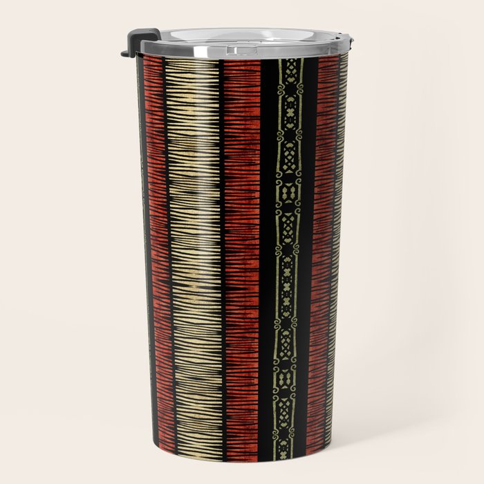 Mud Cloth Tribal Pattern 02 Travel Mug Gallery Image 3
