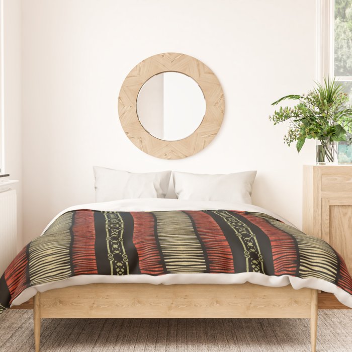 Mud Cloth Tribal Pattern 02 Duvet Cover Gallery Image 3