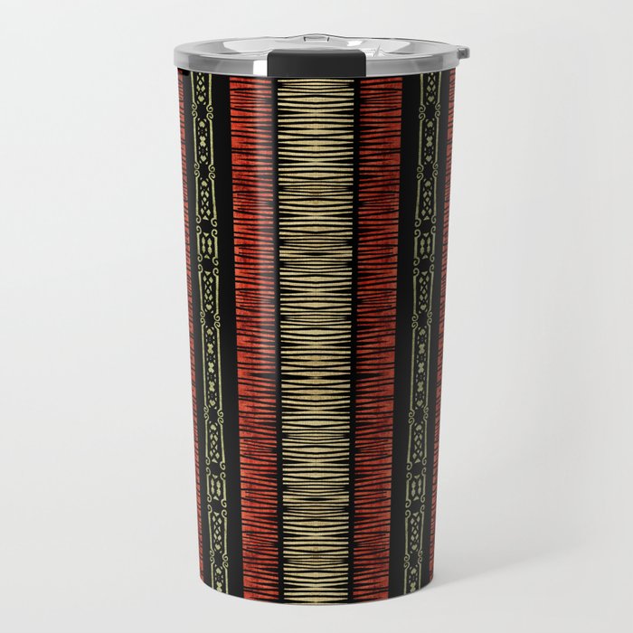 Mud Cloth Tribal Pattern 02 Travel Mug Gallery Image 1