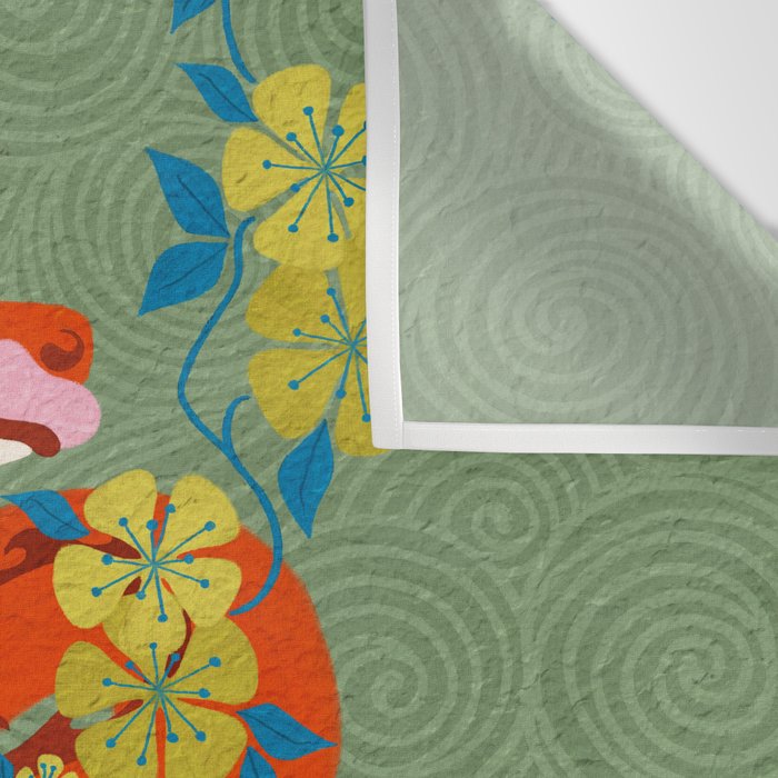 Dragon Dance Among the Blossoms Wall Tapestry Gallery Image 3