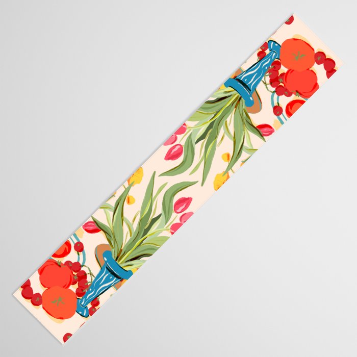 Fresh Tomatoes and Flowers Table Runner Gallery Image 3