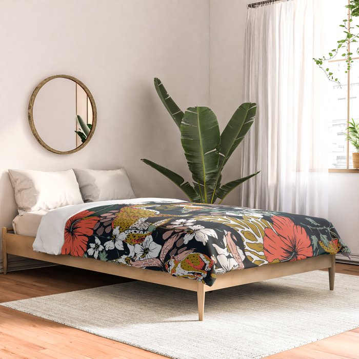 Animal print dark jungle Comforter Gallery Image 2
