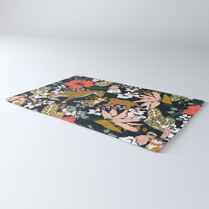 Animal print dark jungle Rug Gallery Image 3