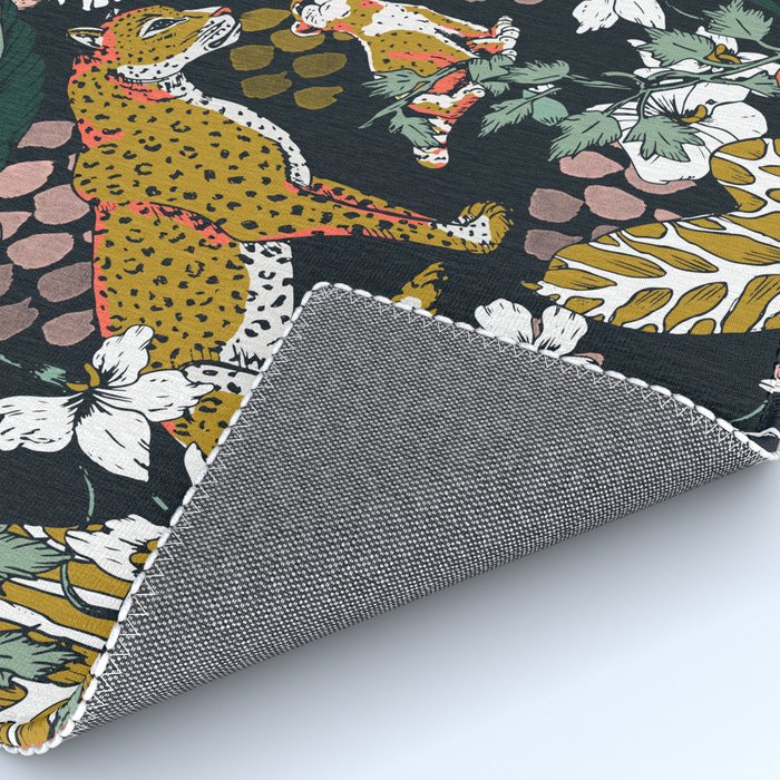 Animal print dark jungle Rug Gallery Image 4