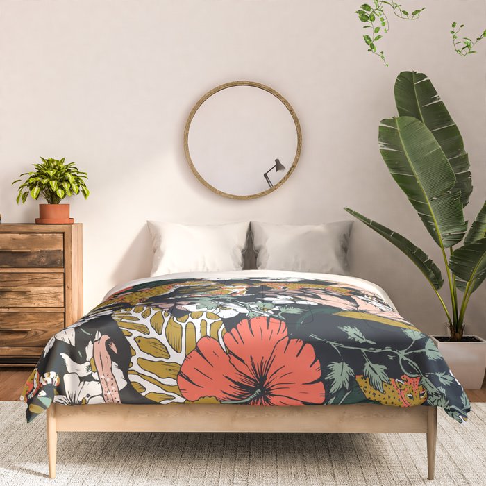 Animal print dark jungle Comforter Gallery Image 3