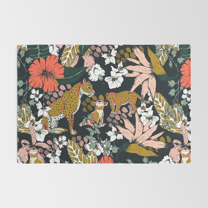 Animal print dark jungle Rug Gallery Image 2