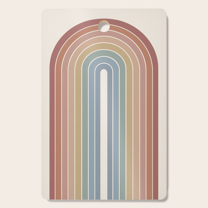 Gradient Arch XXIV Earthy Mid Century Modern Rainbow Cutting Board Gallery Image 1