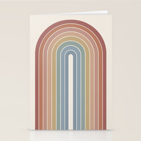 Gradient Arch XXIV Earthy Mid Century Modern Rainbow Stationery Card Gallery Image 2